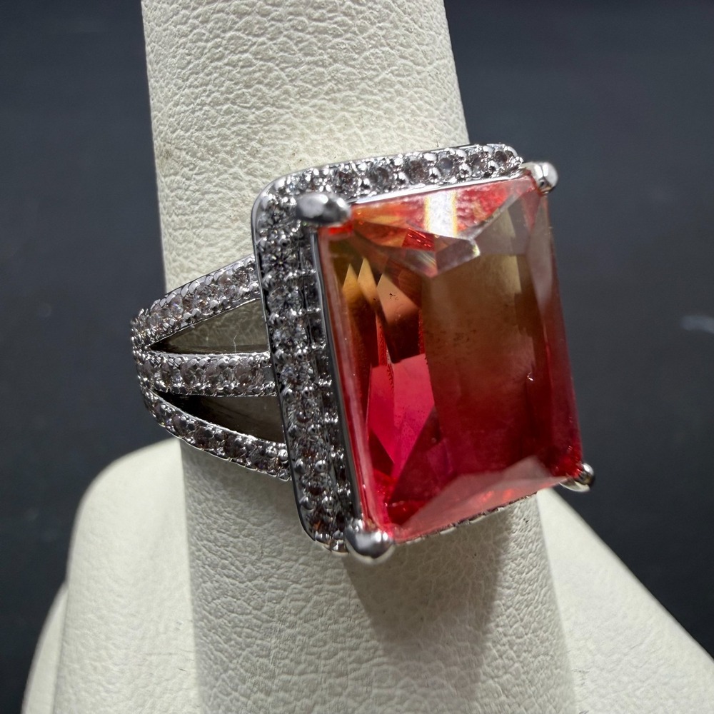 Bomb Party Try Not To Share Lab Pink Yellow‎ Tourmaline Size 7 Ring RBP6126